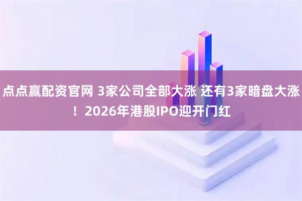 点点赢配资官网 3家公司全部大涨 还有3家暗盘大涨！2026年港股IPO迎开门红
